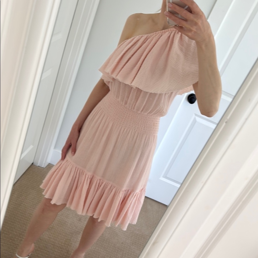 Rebecca Taylor 
Elegant light Pink One-Shoulder Dress
